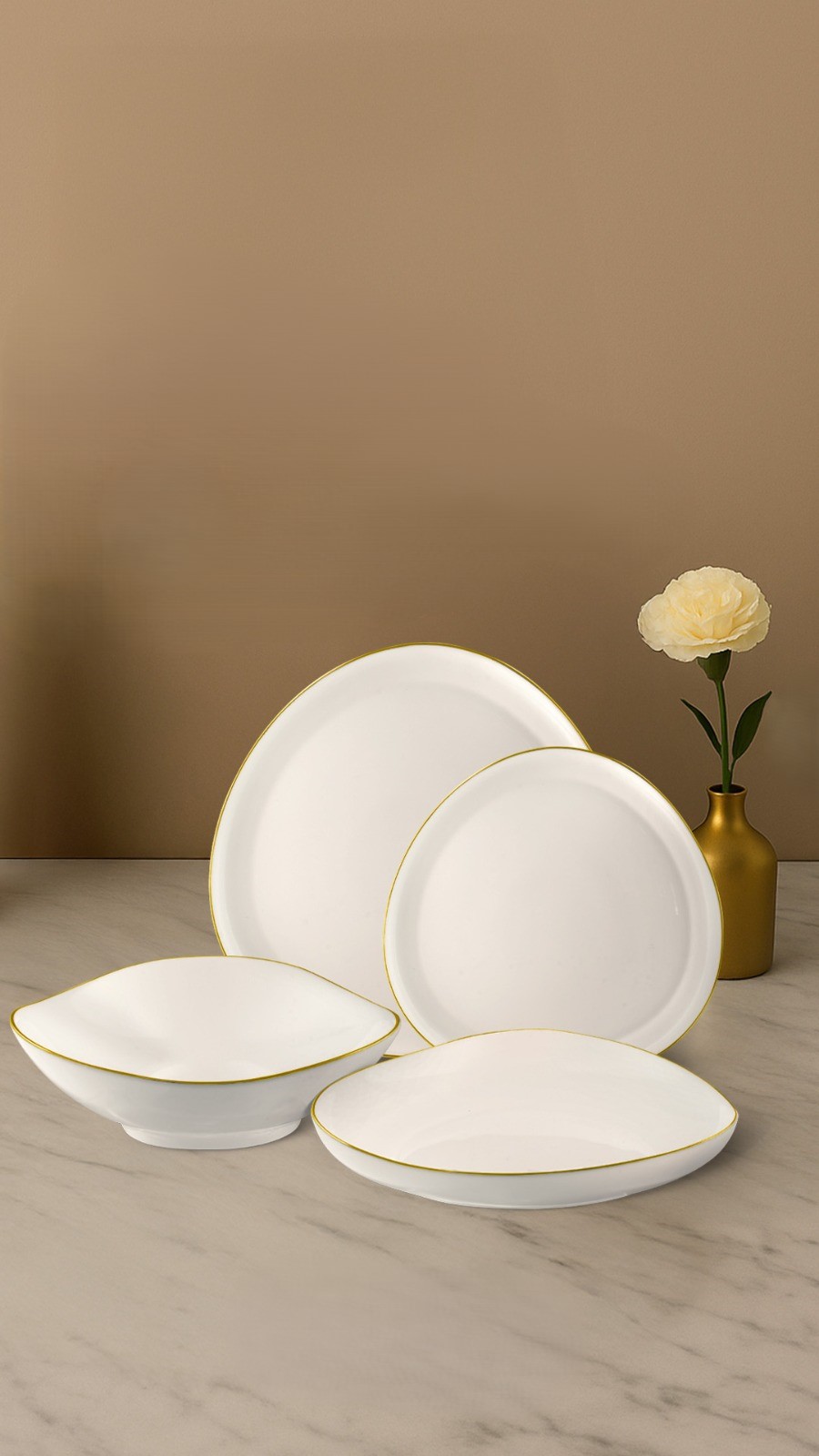 HİLLAND OPAL DAMLA SİYAH YEMEK TAKIMI 24 PARÇA