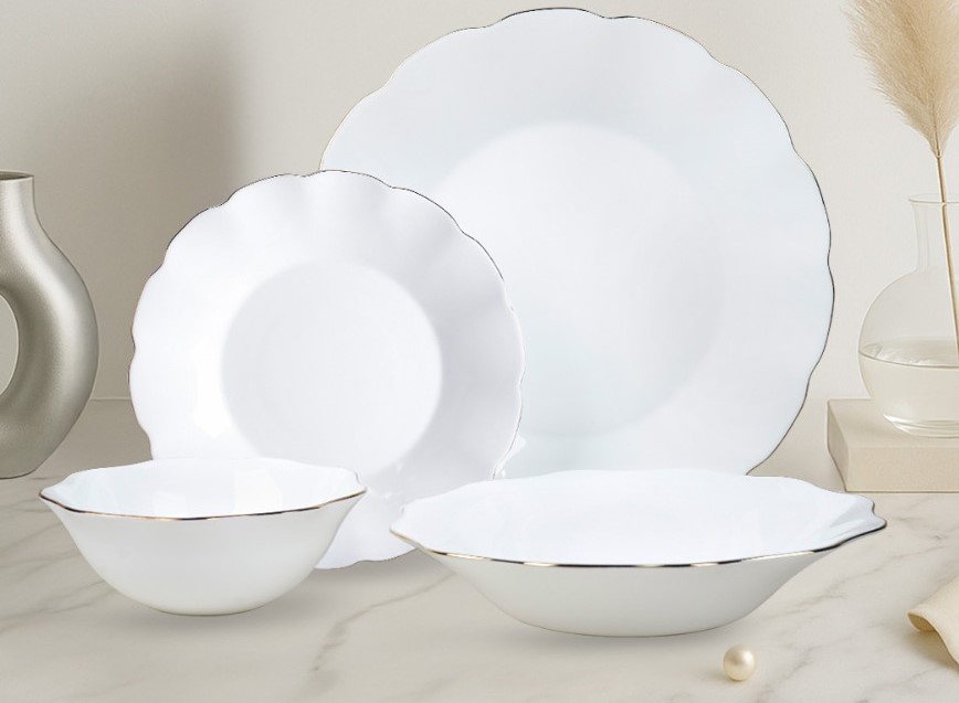HİLLAND OPAL ZARİF YEMEK TAKIMI 24 PARÇA
