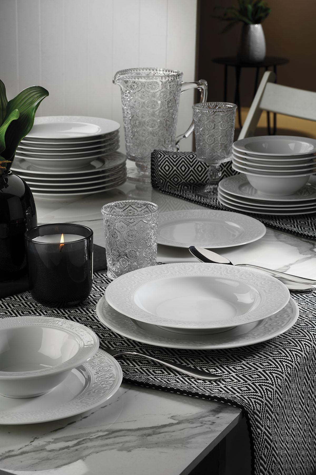 KÜTAHYA PORSELEN DİAMOND 2.KALİTE 24 PARÇA EKOSE