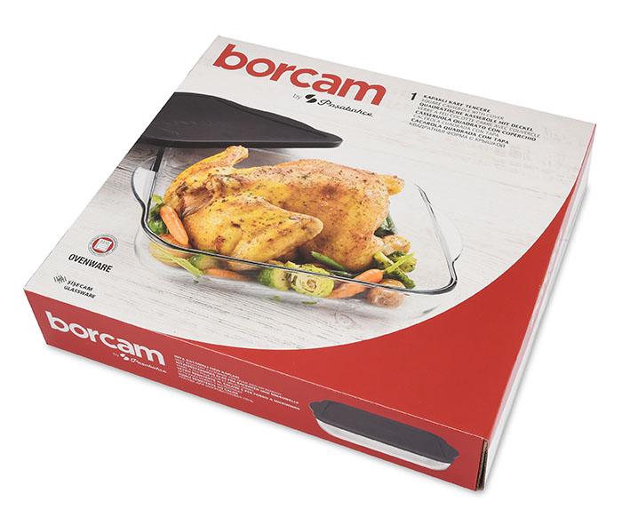 P.BAHÇE BORCAM FIRIN TEPSİ SİYAH KAPAKLI 59024 *6*